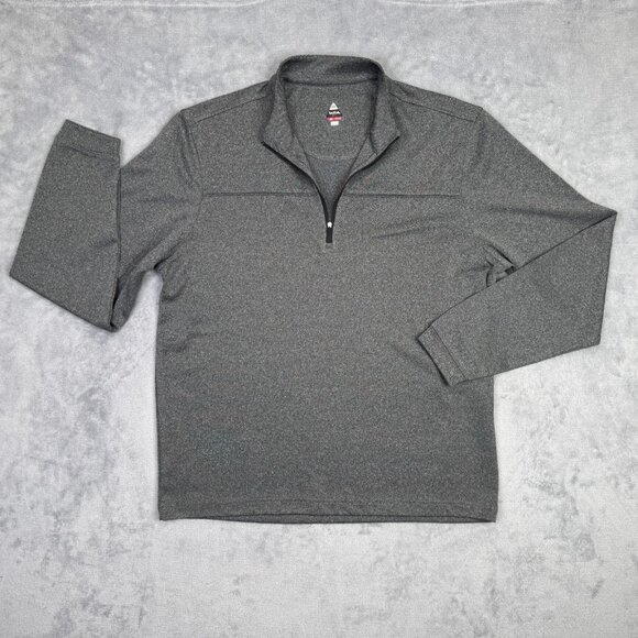 Bolle Golf 1/4 Zip Shirt Mens Large L Gray Thermal Long Sleeve Pullover Sweater - Picture 2 of 10